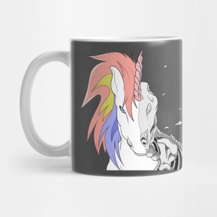 rainbow unicorn skeleton Mug